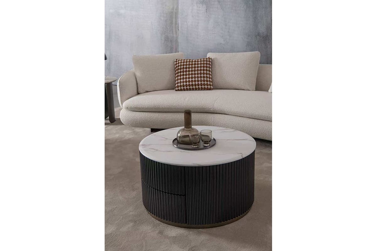 Kolbi Coffee Table | 2 Drawer | White