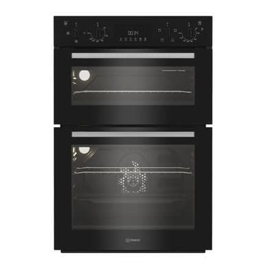 Indesit DII10DB Electric Built In Double Oven - Black