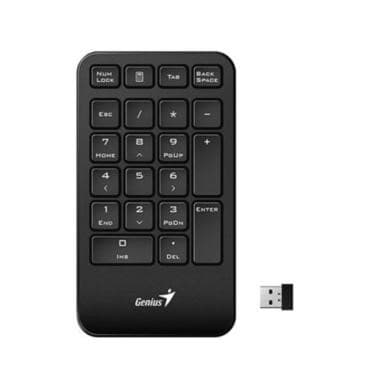 Genius NumPad 1000 2.4GHz Wireless Numeric Keypad Portable Numberpad with Palm Rest