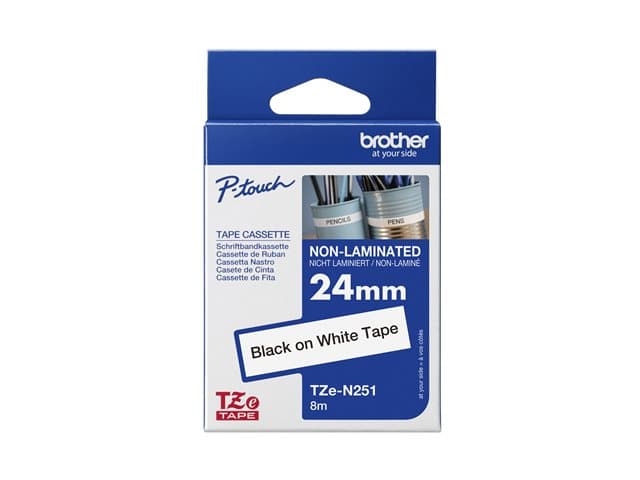 BROTHER - TZe-N251 - non-laminated tape - 1 cassette(s) - Roll (2.4 cm x 8 m)