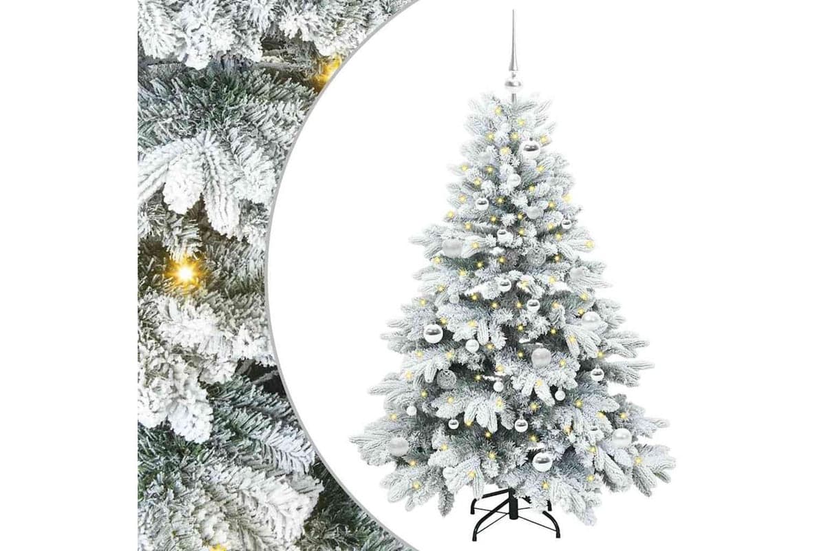 Vidaxl Artificial Christmas Tree With 150 Leds Green 150 Cm Pe And Pvc
