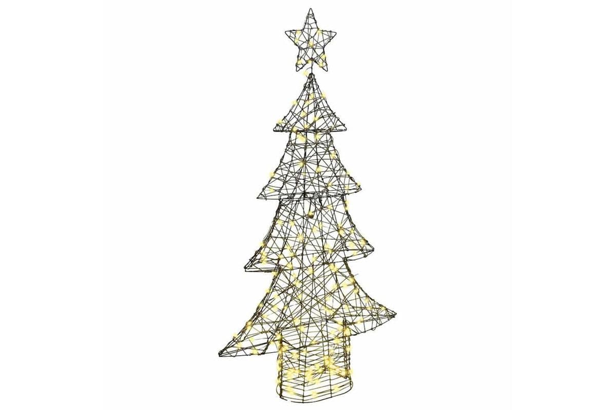 Vidaxl Christmas Tree With 160 Leds Warm White 150 Cm Rattan
