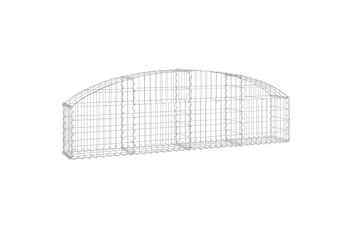 vidaXL 153462 Arched Gabion Basket 200x30x40/60cm Galvanised Iron