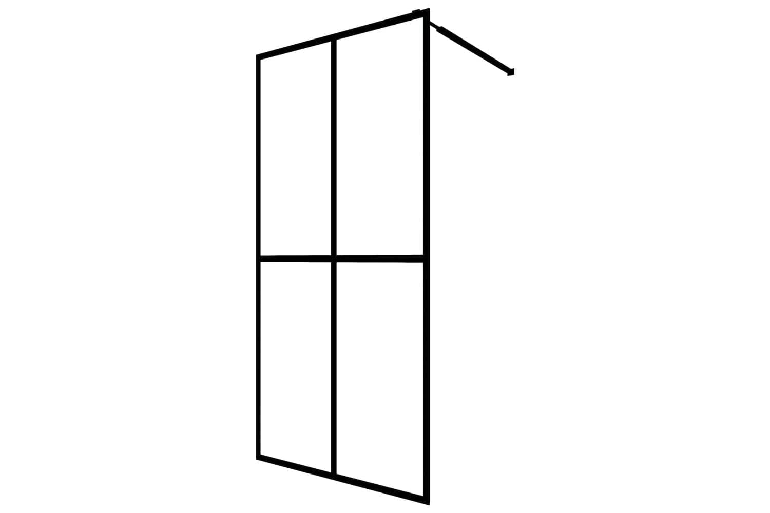 vidaXL 145689 Walk-in Shower Screen Frosted Tempered Glass 80x195cm