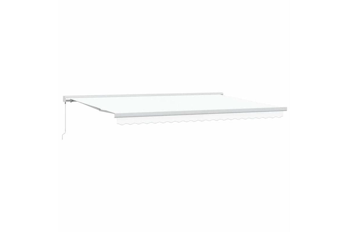 Vidaxl Retractable Awning White 500 X 300 Cm Fabric And Metal