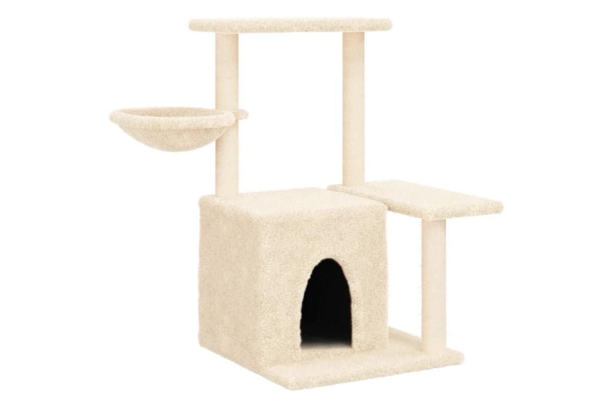 Cat Tree With Sisal Scratching Posts Cream 83 Cm