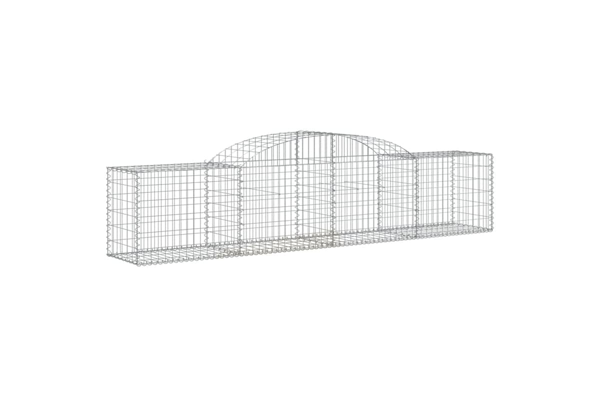 vidaXL 153513 Arched Gabion Basket 300x50x60/80cm Galvanised Iron