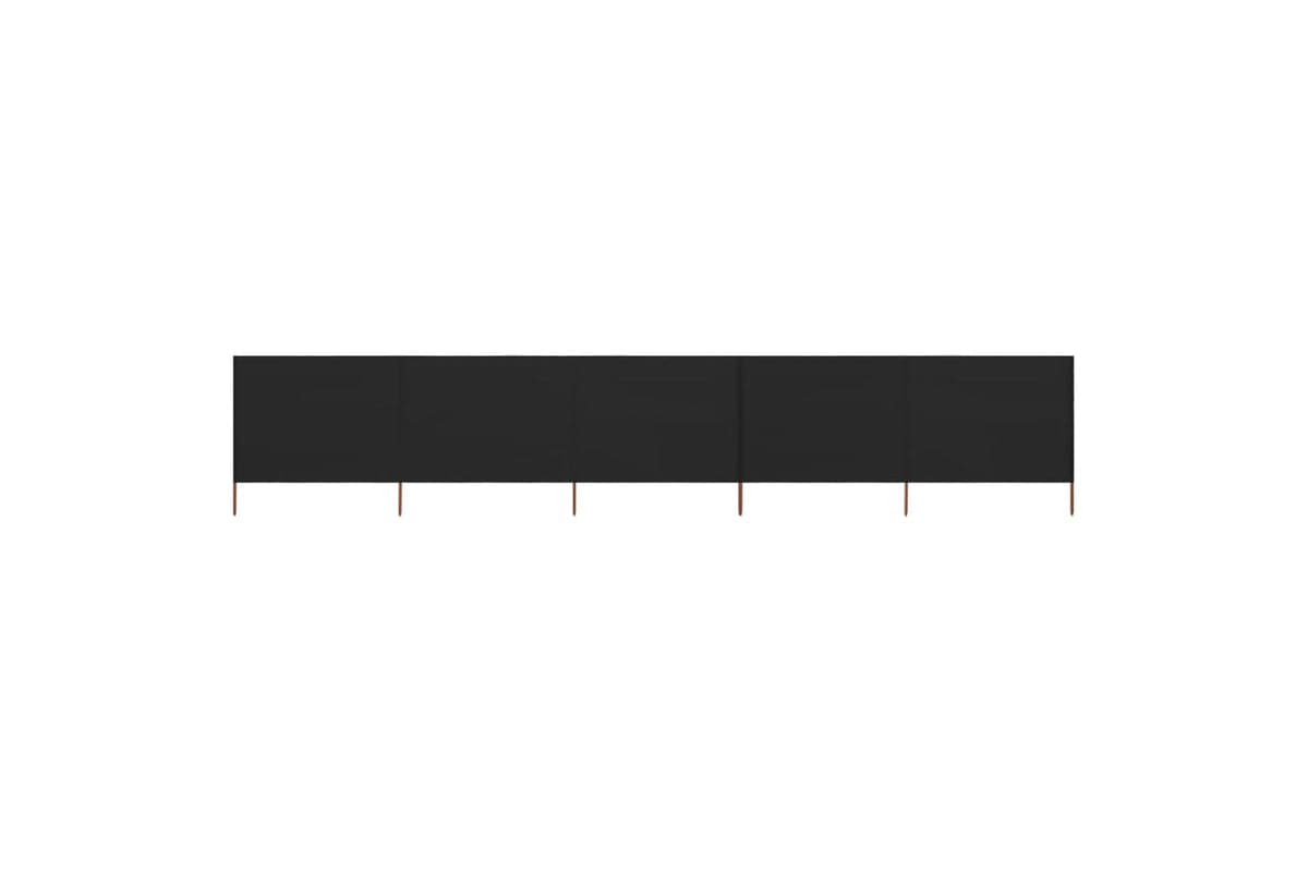 vidaXL 47164 5-panel Wind Screen Fabric 600x120cm Black