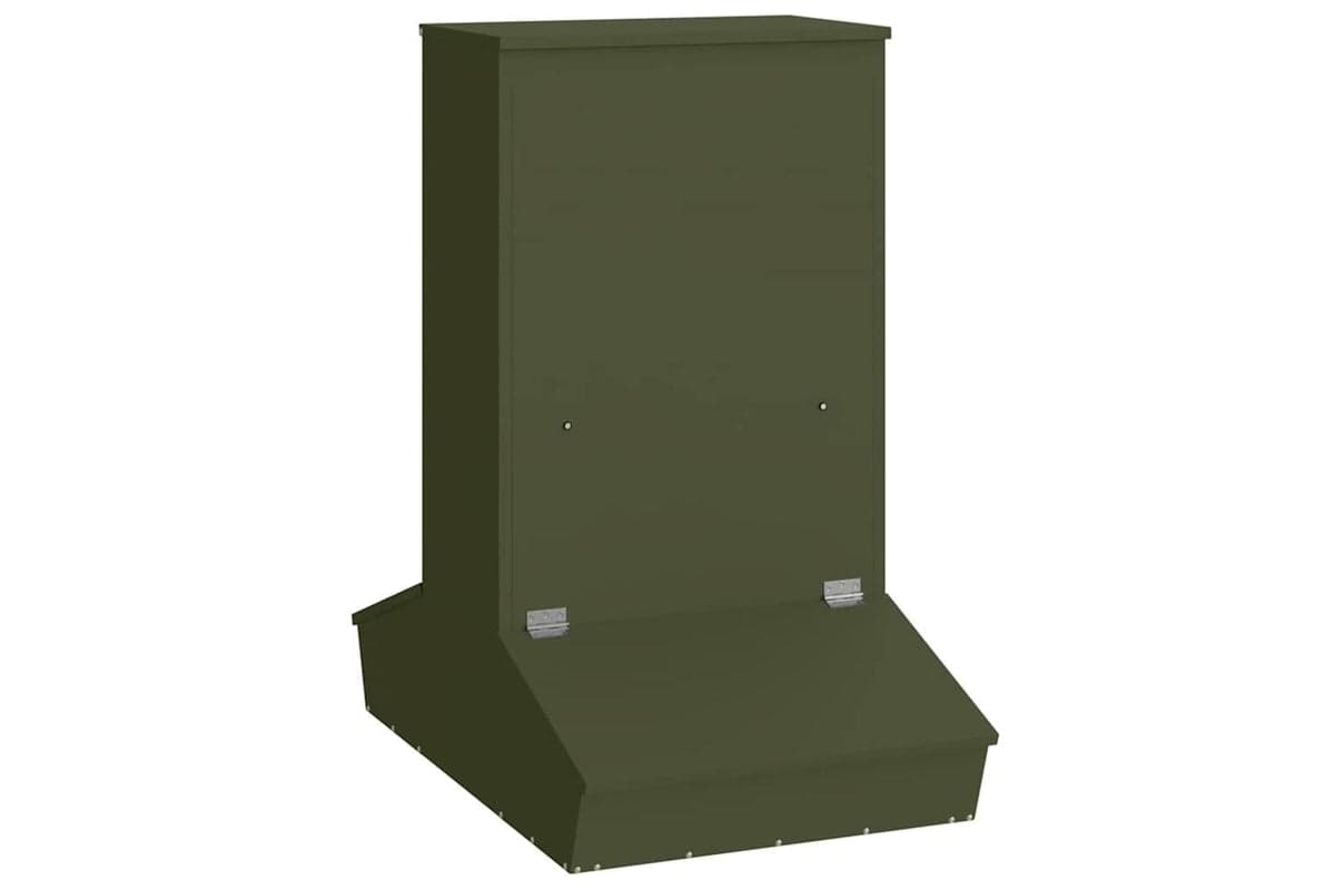 Vidaxl Pig Feeder Olive Green 82 X 51 X 915 Cm Cold-rolled Steel