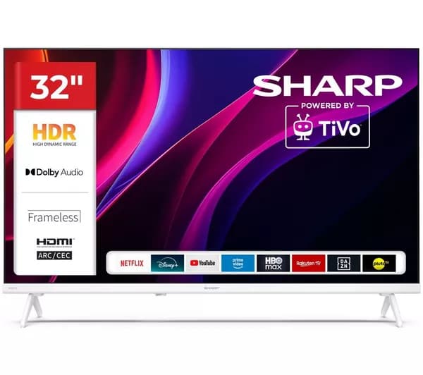 SHARP 1T-C32HE2245IW 32" Smart HD Ready HDR LED TV - White