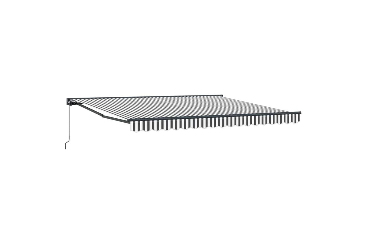 Vidaxl Retractable Awning Anthracite And White 400x300 Cm Fabric