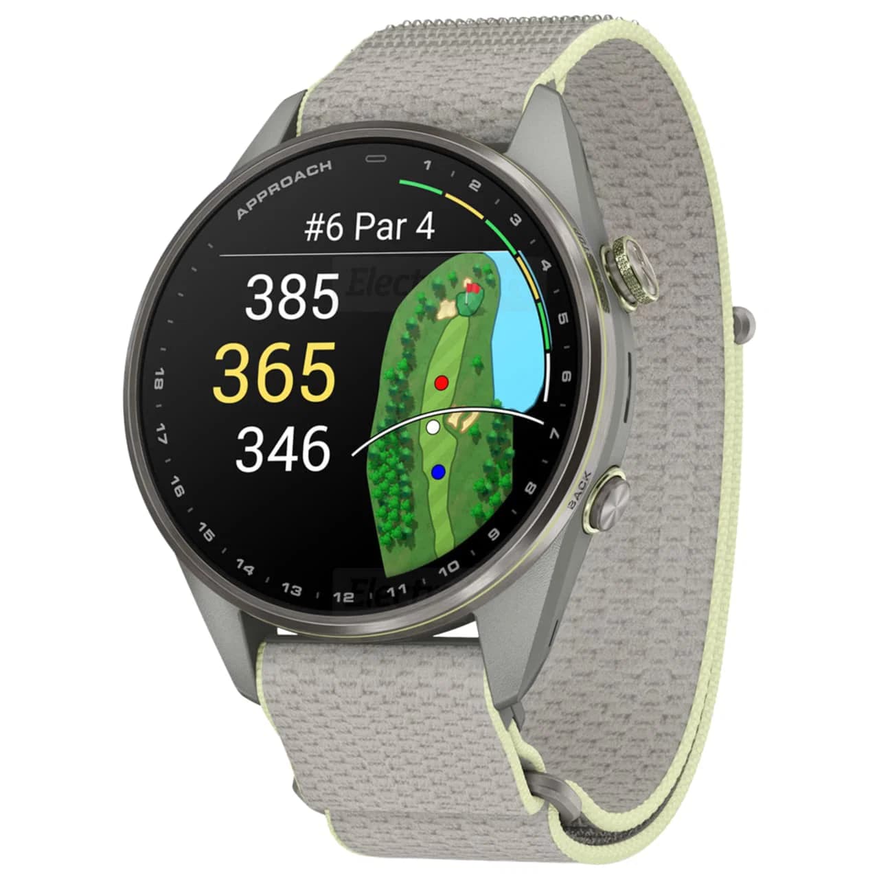 Garmin Approach S72 47mm Golf GPS Smartwatch | Silver & Citron Titanium