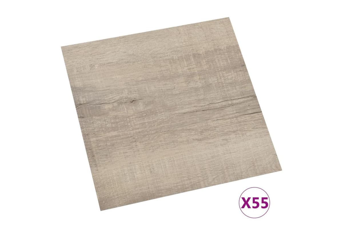 Vidaxl Self-adhesive Flooring Planks 55 Pcs Pvc 5.11 Sq M Taupe