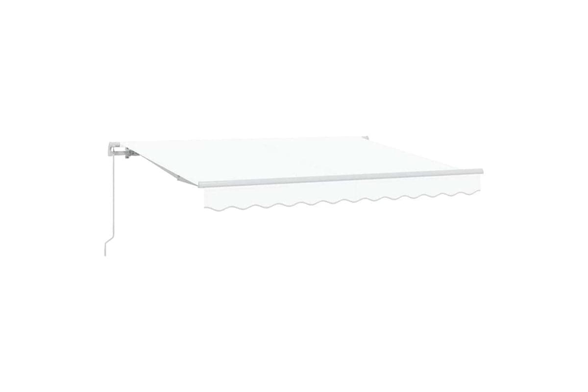 Vidaxl Retractable Awning White 350 X 200 Cm Polyester And Aluminium