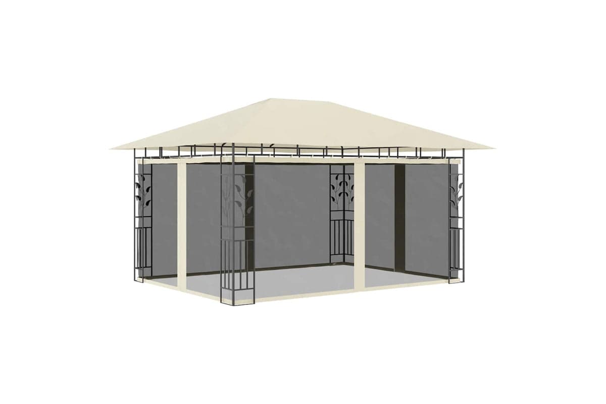 Vidaxl 47970 Gazebo With Mosquito Net 4x3x2.73 M Cream