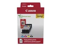 CANON - CLI-581 C/M/Y/BK Photo Value Pack - 4-pack - black, yellow, cyan, magenta - original - ink tank / paper kit