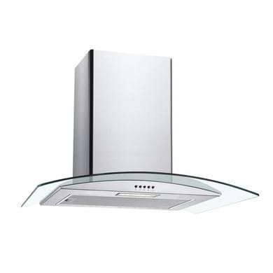 GRADE A1 - Candy 60cm Curved Glass Cooker Hood - Stainless Steel