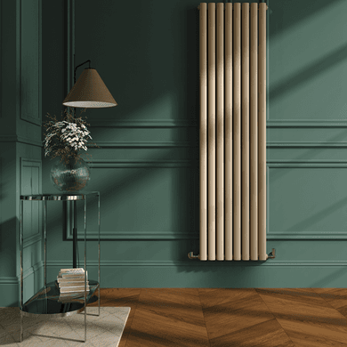 Sorrento Elk brown Vertical Oval Designer Radiator 1800x472mm Double Panel 4983 BTU