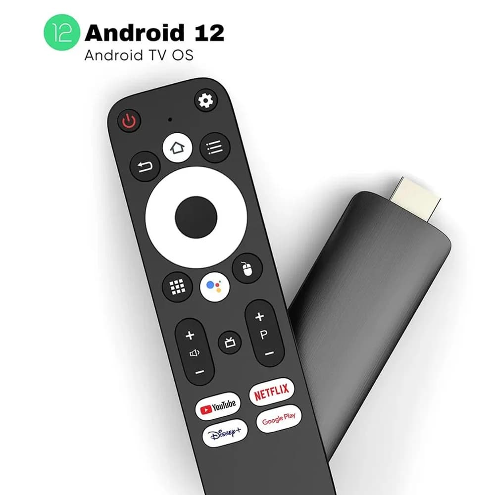 Android 12 4K Smart TV Stick – Black | 035318