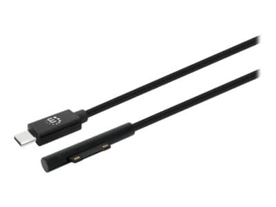 MANHATTAN - USB-C to Surface Connect Cable, 1.8m, Male to Male. 15V/3A, Black, Lifetime Warranty, Polybag - USB-C cable - USB-C to Surface Connect - 1.8 m