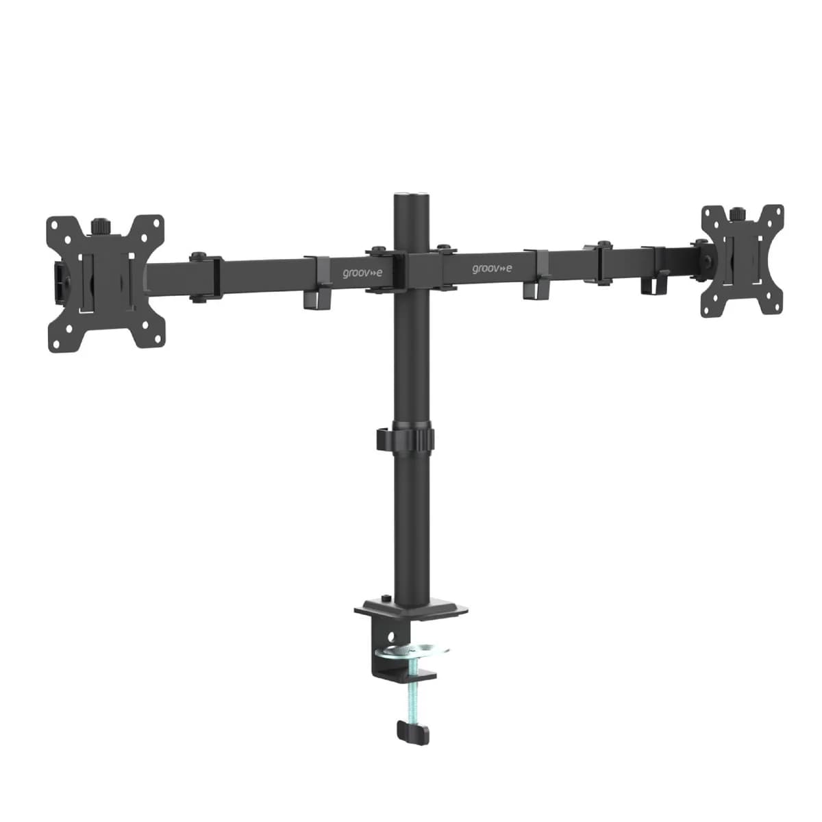 Groov-e Universal Dual Desktop Monitor Arm Black | GVPC26BK