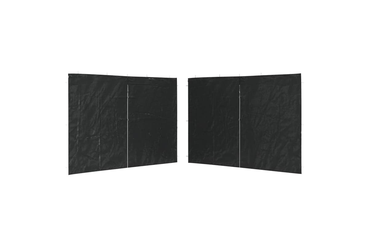 vidaXL Party Tent Sidewall 2 Pcs With Zipper Pe Anthracite