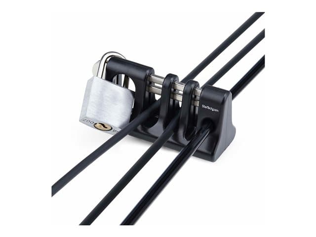 STARTECH.COM - Startech Peripheral Cable Anchor Lock, Keyboard/Mouse Cable Trap - Security cable anchor - desk mountable - black - TAA Compliant