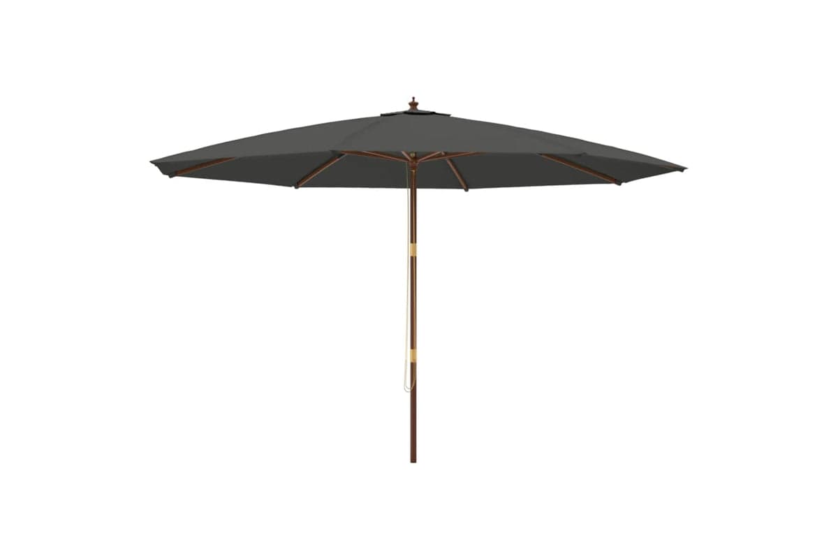 vidaXL 363177 Garden Parasol With Wooden Pole Anthracite 400x273cm