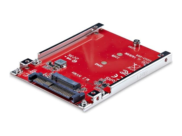 STARTECH.COM - Startech M.2 to U.3 Adapter, For M.2 NVMe SSDs, PCIe M.2 Drive to 2.5inch U.3 (SFF-TA-1001) Host Adapter/Converter, TAA Compliant - 2.5" Drive Form Factor (1M25-U3-M2-ADAPTER) - interface adapter - M.2 NVMe Card / PCIe 4.0 (NVMe) - U.3 - TAA Compliant