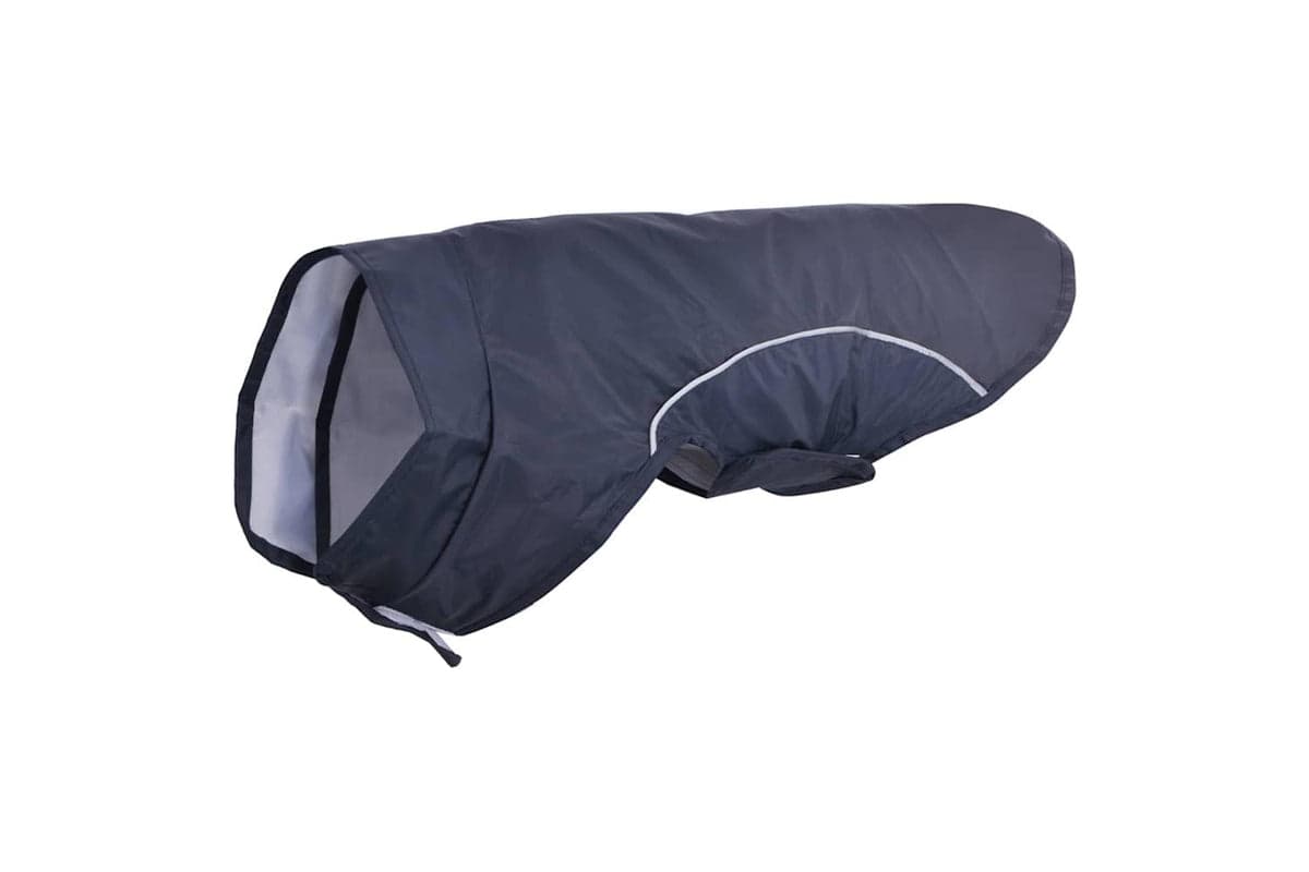 Dog Raincoat With Reflective Strips Polyester Navy Blue Xs