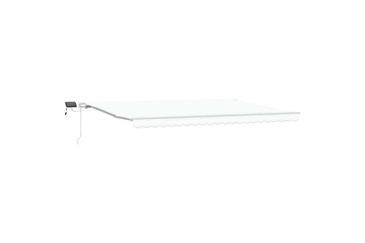 Vidaxl Retractable Awning With Manual White 500 X 300 Cm Fabric