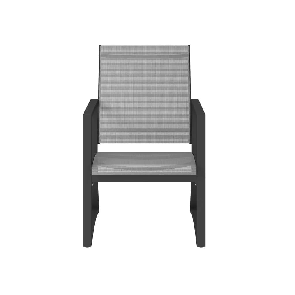 Cosco Capitol Hill Set of 6 Outdoor Dining Chairs - Light Grey | 88681LGCEUK