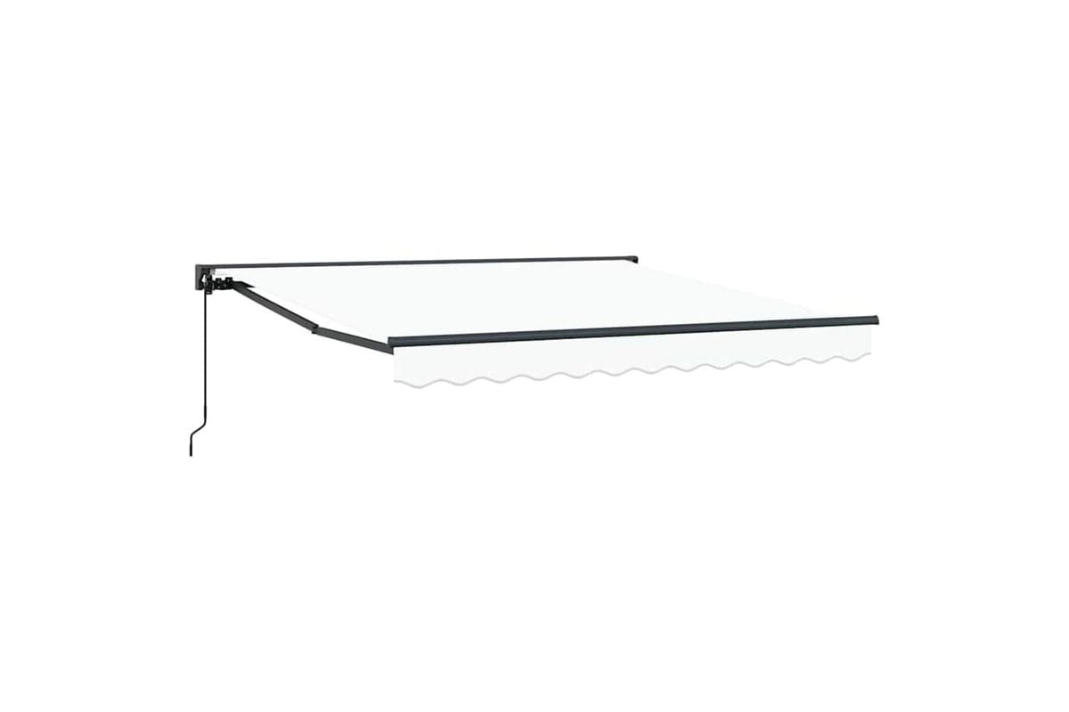 Vidaxl Retractable Awning Manual White 300x250 Cm Fabric