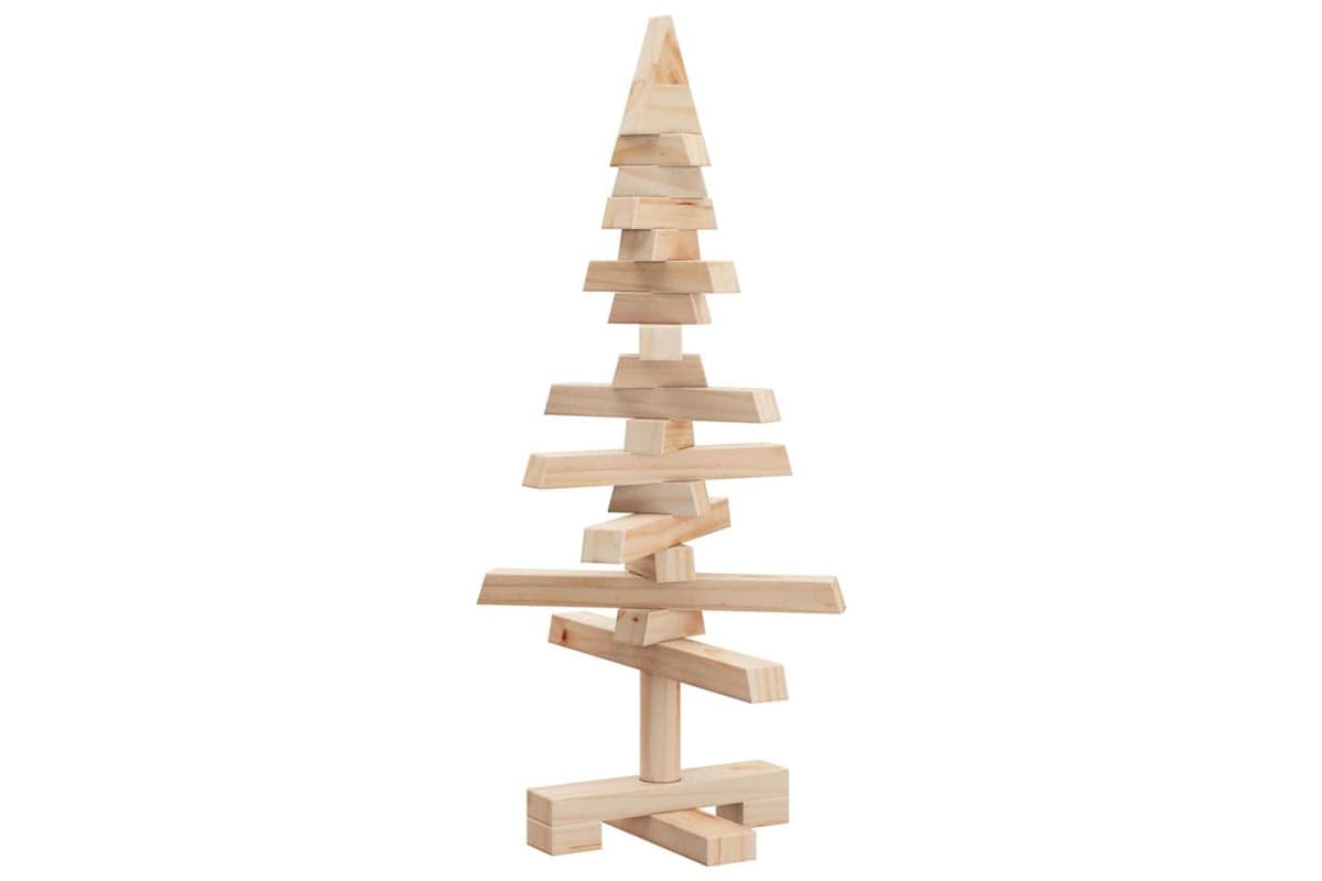 Vidaxl Wooden Christmas Tree For Decoration 60 Cm Solid Wood Pine