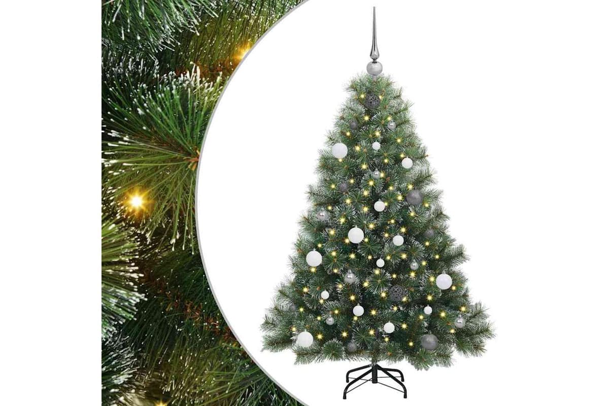 Vidaxl Artificial Christmas Tree With 150 Leds Green 150 Cm Pe And Pvc