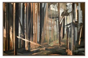 Copper Woods Framed Canvas Painting - Lune | Multicolour | 102 x 152.5 cm