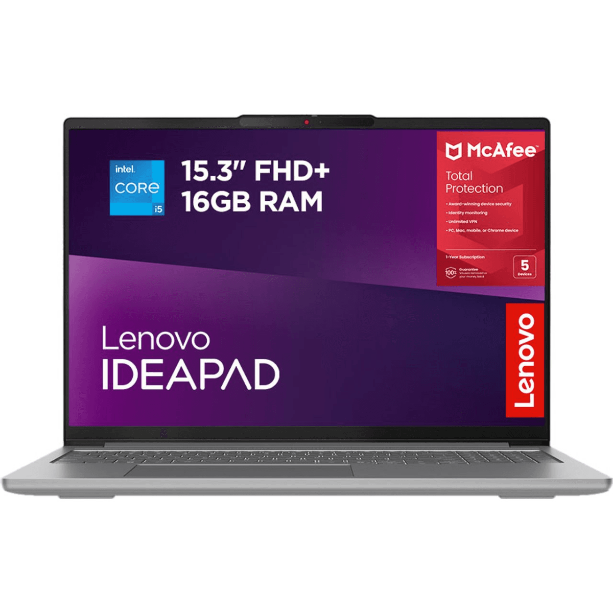 Lenovo IdeaPad Slim 3 83K100B0UK, 15.3", 16GB/512GB SSD, Laptop, Grey