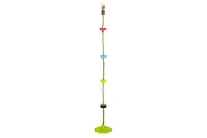 Homcom Kid Climbing Rope Disc Swings Seat Set with Platforms Outdoor Toys | Multicolour