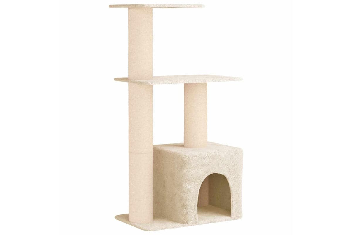 Vidaxl Cat Tree With Sisal Scratching Posts Cream 133 Cm