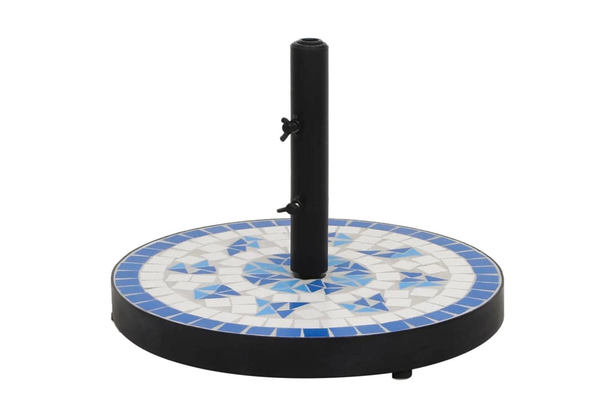 Vidaxl Parasol Base Blue And White Round 12 Kg