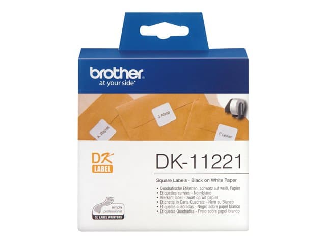BROTHER - PERMANENT ADHESIVE SQUARE LABEL : (2