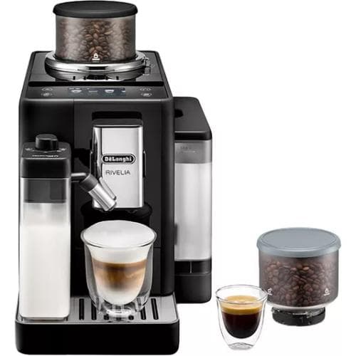 DELONGHI RIVELIA AUTOMATIC COFFEE MACHINE - BEAN TO CUP WITH REMOVABLE MILK CARAFE