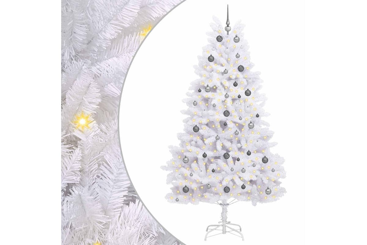 Vidaxl Artificial Christmas Tree 240 Cm Pvc And Steel White