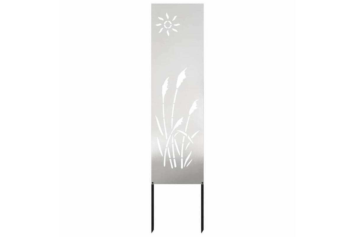 Garden Privacy Screen Silver 32 X140cm Stainless Steel