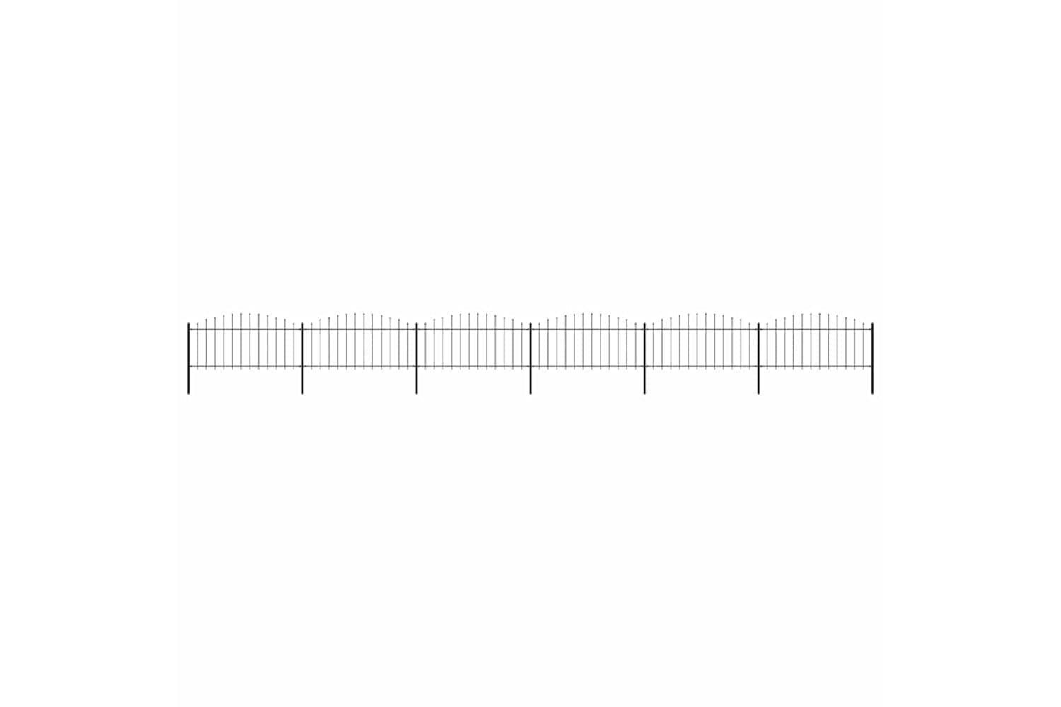 Vidaxl Garden Fence With Spear Top Steel