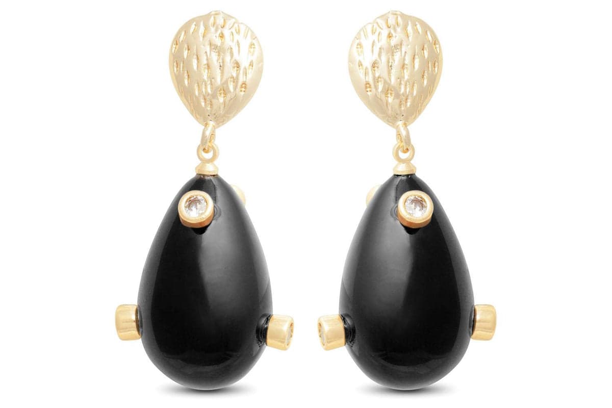 Luxenter Faqqar Sterling Silver Colourful Drop Earrings