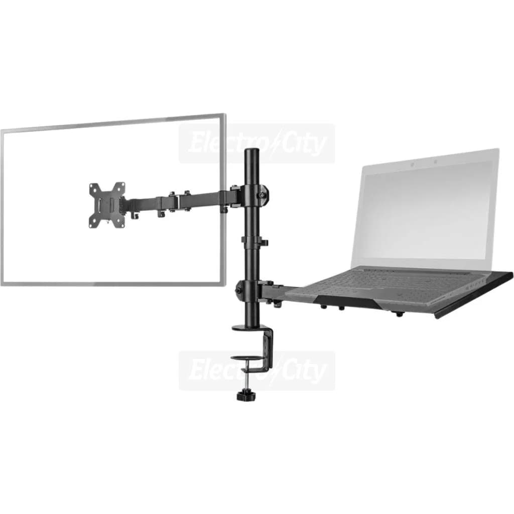 Nedis Desk Monitor Mount with Notebook Tray | 15 to 32 Inch