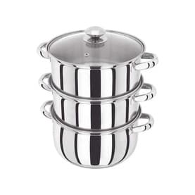 3 Piece Steamer With Glass Lid 22Cm