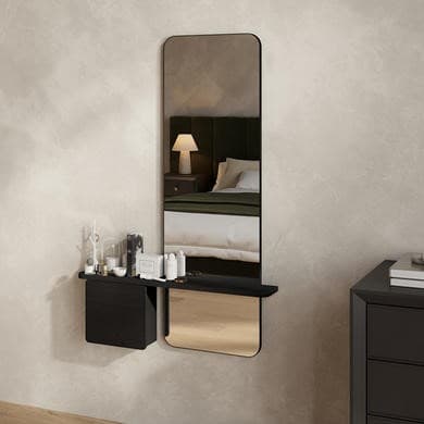 Izzi Full Length Wall Mirror with Storage