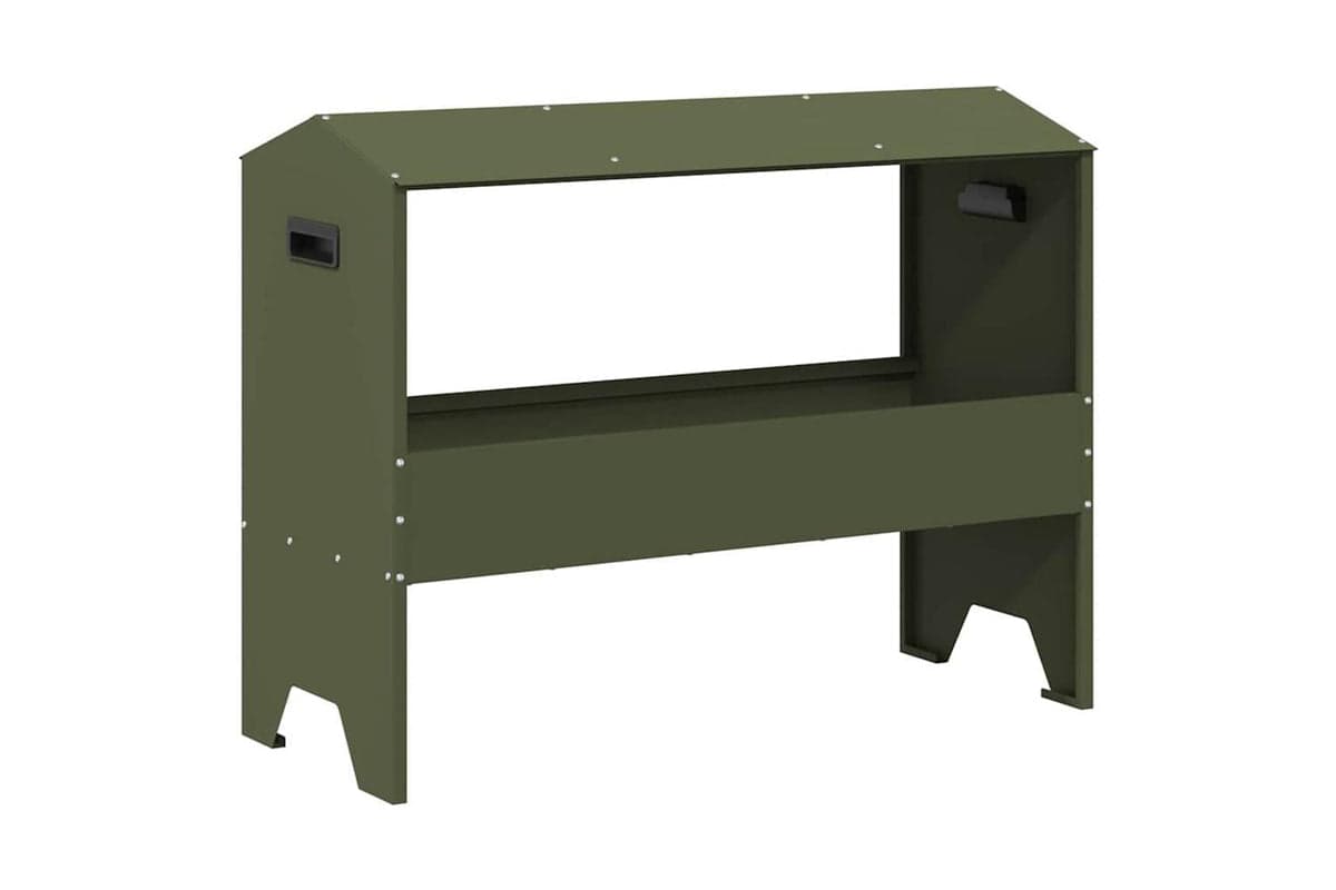 Vidaxl Livestock Feeding Trough Olive Green 79 X 35 X 62 Cm